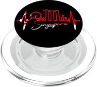 Singapore Skyline Heartbeat Asian Singapura I Love Singapore PopSockets PopGrip for MagSafe