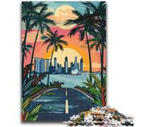 Singapore Sunset Cityscape Jigsaw Puzzles for Adults Teenagers Jigsaws Puzzle, Educational Family Game Suitable for Desktop Decoration 1000pcs (26x38cm)