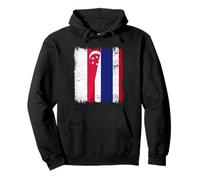 Singapore Thailand Half Flag Singaporean Thai Roots Pullover Hoodie