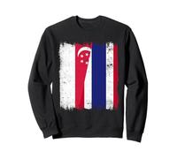 Singapore Thailand Half Flag Singaporean Thai Roots Sweatshirt