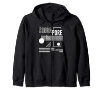 Singapore The Lion City Famous Asian City Landmarks Zip Hoodie