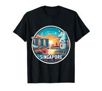 Singapore The Lion City Souvenir Merlion Skyline Souvenir Value Graphic T-Shirt