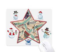 Singapore Travel Sightseeing Route Christmas Snowman Family Star Mouse Pad