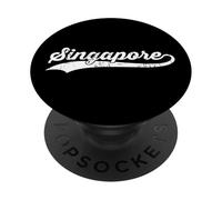 Singapore Vintage Cursive City Name Vacation Mode PopSockets Adhesive PopGrip