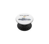 Singapore Vintage Skyline Retro Graphic PopSockets Adhesive PopGrip