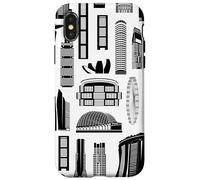 Singapore's Famous Asian City Landmarks Art Singapore Lover Case for iPhone X/XS