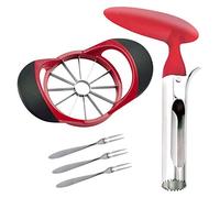 SINGARE Apple Cutter Slicer & Corer Kit - 12-Blade Apple Slicer & Corer, Includes 3 Premium Stainless Steel Fruit Forks
