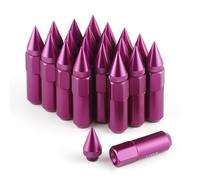 SINGARO 20PCS M14X1.5 Wheel Lug Nuts, Cap Spiked Extended Tuner 60mm Aluminum Wheels Rims Lug Nuts (Purple)