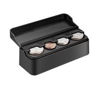 SINGARO Coin Holder for Car, Coin Change Organizer Compatible with Coins of Different Sizes, Dash-Mounted Holder Suitable for Most Cars, Trucks(Black)