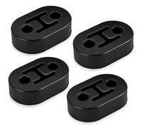SINGARO Rubber Exhaust Hanger, Muffler Exhaust System, Heavy Insulator Support Bushing Installation, 4 Holes 0.47 Inch, High-Density Tailpipe Damping Hanger (4PCS Black)