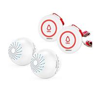 SINGCALL Caregiver Pager Wireless SOS Call Button Nurse Alert System Help Button for Home Elderly Patient Seniors Disabled Personal Attention Pager 2 Waterproof Transmitters 2 Plugin Receiver