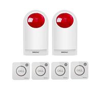 SINGCALL Remote Emergency Strobe Siren Alarm Kit Home Caring Alert System