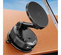 SINGEAR Anti-high Temp Car Phone Holder for Magsafe [108 LBS Nano-Gel Base + Vacuum Suction & 3600gf Magnetic] 360°Adjustable Mount, Phone Holders for Your Car，iPhone Android, Dash Windshield