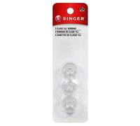 Singer 06542 Class 15J Bobbins, Transparent, 3-Count