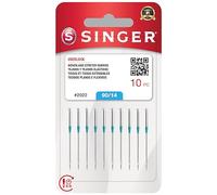 SINGER 10-Pack Serger Overlock Needles for Woven and Stretch Fabrics, Size 90/14