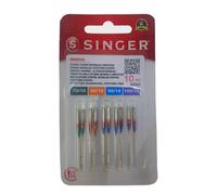 Singer 2020 130/705H Sewing Machine Needles / Thickness 70/09 to 100/14 for Woven Fabric / Set of 10