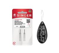 Singer Twin Universal 2025 Sewing Machine Needles, 3.0mm, Size 80/12