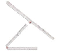 SINGER 24-Inch Folding Ruler with Precision Marking & Grid Lines for Sewing, Quilting, Crafting & Patternmaking - Clear Metric Ruler - Zero-Centering, 15 Increment Quick Angle Ruler, Folds to 12”