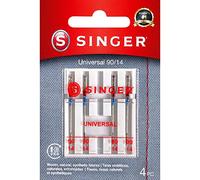 Singer 4723 Universal Regular Point Sewing Machine Needles, Size 90/14, 4-Count