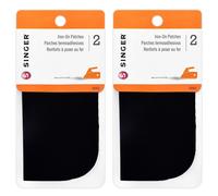 Singer 5-inch-by-5-inch Iron-On Patches Black 2 per Package 2 Pack