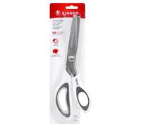 SINGER 9" Pinking Shears - Zig Zag Scissors for Fabric White | Stainless steel 9 inch pinking shears cut a zigzag edge to reduce fraying on woven seams; soft grip, also for paper crafts
