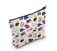 Singer Album Inspired Gift Karma is A Cat Makeup Bag Singer Merchandise Gift Singer Inspired Cosmetic Bag for Fans Singer Merch (MB, Singer Cat-PY2)