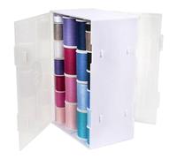 Singer Double-Sided Thread Spool Organizer - Clear Storage Sewing Box for Embroidery, Craft Room Organization, Stackable Storage Container for Craft & Sewing, Thread Box Storage, Craft Organizer