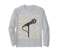 Singer Floral Flowers Singing Teacher Musician Spring Summer Long Sleeve T-Shirt