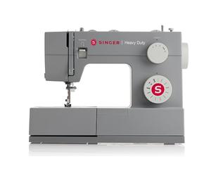 SINGER Heavy Duty 4411 High-Speed Sewing Machine with Accessory Kit | Strong Motor, Enhanced Piercing Power, 69 Stitch Applications, Full Metal Frame, 4-Step Buttonhole & LED Light, Grey