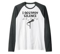 Singer, I Destroy Silence, Vocalist Singing Teacher Musician Raglan Baseball Tee