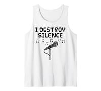 Singer, I Destroy Silence, Vocalist Singing Teacher Musician Tank Top
