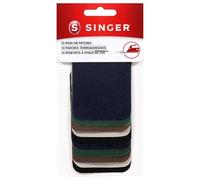 Singer Iron-On Patches, 2" x 3", Dark Assortment, 10 Count