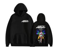 Singer Katy Tour Perry Hoodie Spring/Autumn Long Sleeve Sweatshirt Unisex Fashionable Hip Hop Casual Oversized Hoodie-Black||s