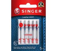 SINGER Leather Sewing Machine Needles, Size 90/14, 100/16-5 Count