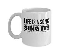 Singer Life is A Song Sing It! Mug Durable Coffee Mug Luxury Tea Mugs for Milk Café Cocoa 330Ml