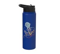 Singer Microphone Vintage Karaoke Singing Stainless Steel Insulated Water Bottle