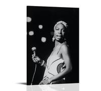 Singer Nina Simone Poster Decorative Painting Canvas Wall Art Living Room Poster Bedroom Painting Wall Art Picture Print Modern Family Room Decor 08 x 12 Inches (20 x 30 cm)