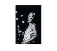 Singer Nina Simone Poster Decorative Painting Canvas Wall Art Living Room Poster Bedroom Painting Wall Art Picture Print Modern Family Room Decor 08 x 12 Inches (20 x 30 cm)