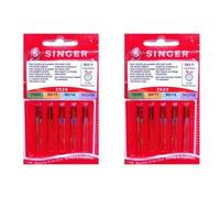 Singer Pack of 2 Needles 2020 823R Assorted for Cotton Fabrics 130/705 H 70-80-90-100 Universal
