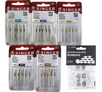 Singer Pack of 5 Packs of Universal Stretch Knitting Machine Needles 130/705 H-S 2045 Thickness 70, 80, 90, 100 and 110