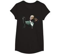 Singer Phil Collins Live On Stage 1990 T-Shirt, Girls, Black, Large