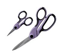 Singer ProSeries Fabric Scissors and Craft Detail Scissors Set, Lilac Purple, Set of 2 Sewing Scissors