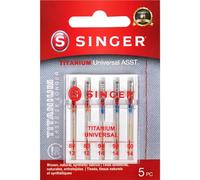 Singer QuiltPro Titanium Universal Regular Point Machine Needles-Sizes 11/80 (2) and 14/90 (3), Other, Multicoloured, 2.35 x 8.98 x 14.7 cm