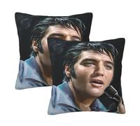 Singer Rock-Presley Pillow Cover Pack of 2 Cozy Square Throw Pillow Case decorative pillows cushion covers for Bed Couch Sofa