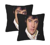 Singer Rock-Presley Pillow Cover Pack of 2 Cozy Square Throw Pillow Case decorative pillows cushion covers for Bed Couch Sofa