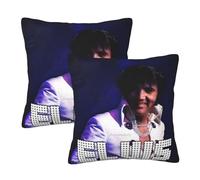 Singer Rock-Presley Pillow Cover Pack of 2 Cozy Square Throw Pillow Case decorative pillows cushion covers for Bed Couch Sofa
