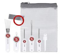 SINGER Sewing Machine Maintenance Kit - Tool Set with Needle Inserter, Angled Lint Brush, Set of 3 Screwdrivers, Needle Threader - Universal Compatibility & Storage Pouch Included, 7pc