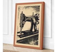 Singer Sewing Machine Vintage Canvas Wall Art Print 24x16 Inch