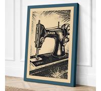 Singer Sewing Machine Vintage Canvas Wall Art Print 24x16 Inch