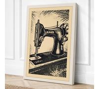 Singer Sewing Machine Vintage Canvas Wall Art Print 24x16 Inch